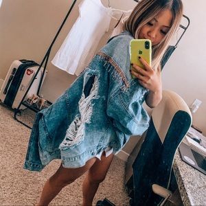Boho jean jacket